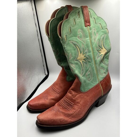 Ariat Women's Mid Calf Leather Western Boots Green Brown 9.5- See All Photos - Picture 1 of 6